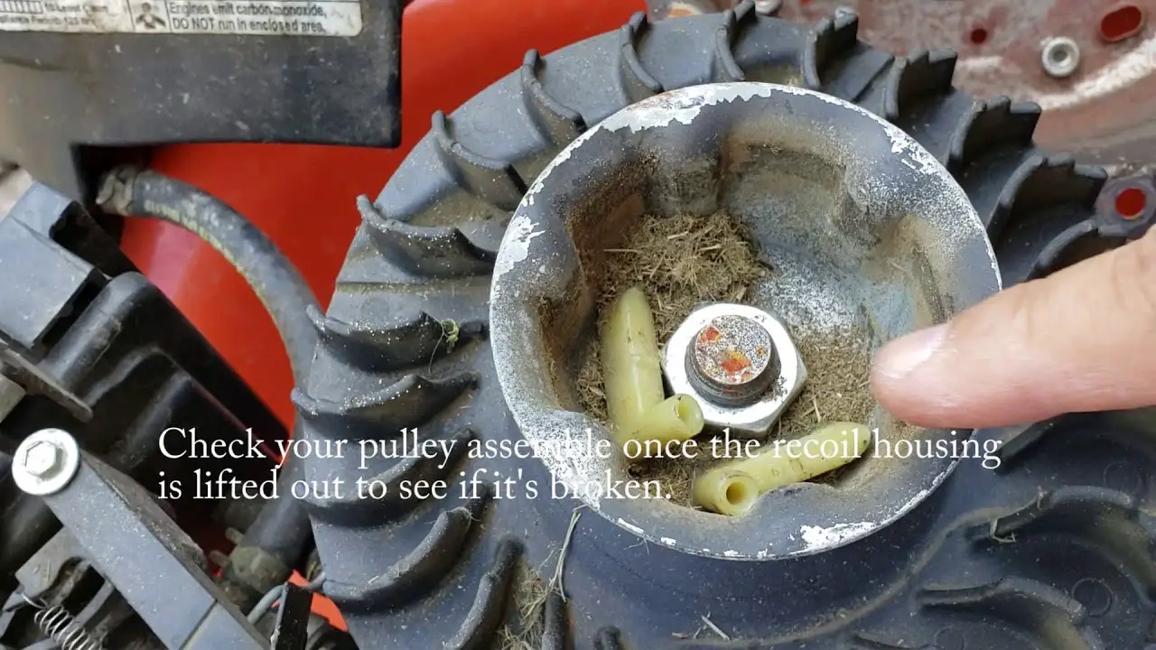 Lawn Mower Pull Cord Not Catching Outside Gear