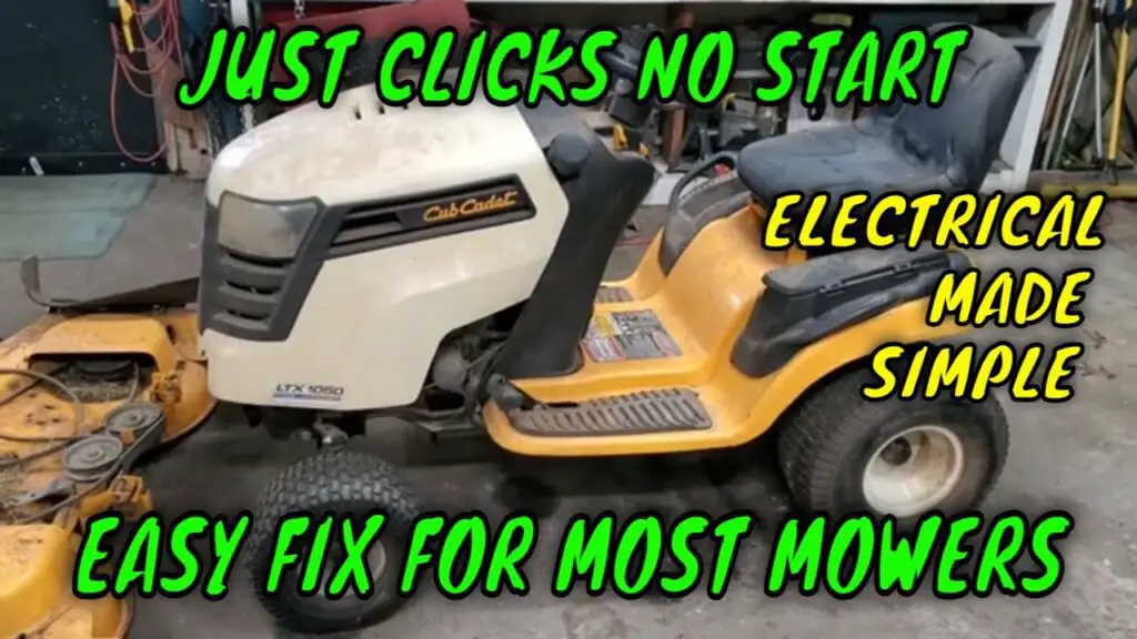 Riding Mower Wont Start Just Clicks Outside Gear